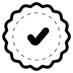 Sticker - label with check mark sign icon