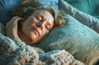 © VetalStock - Night sweats in menopause. A woman suffering from fever in bed