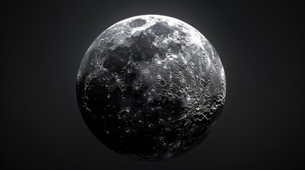 Poster - Moon on a dark background