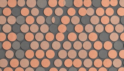 Wall Mural - Abstract Pattern of Circles in Different Shades of Brown.