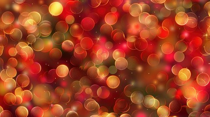 Canvas Print - Christmas bokeh pattern seamlessly abstracted