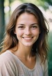 © Lied - A young Caucasian woman smiling at the camera