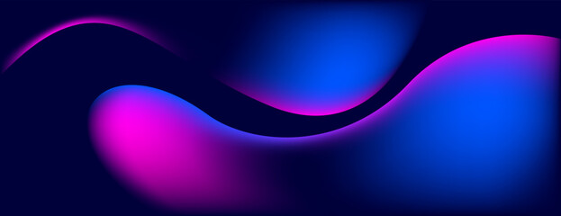 Wall Mural - abstract blue and pink liquid modern banner background. gradient fluid shapes design