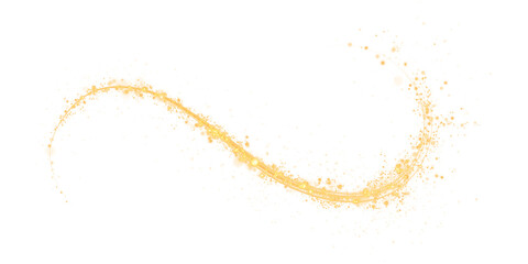 Wall Mural - sparks of dust and golden or yellow stars shine with special light. trace of speed lines. christmas 