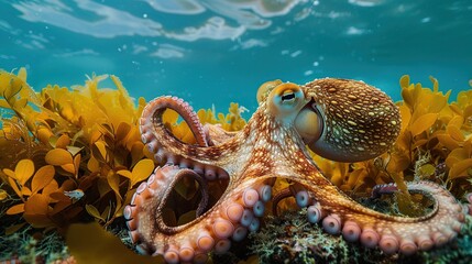 Wall Mural - Octopus in its natural habitat