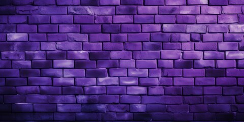 Wall Mural - Grungy purple brick wall texture background with dark vignette