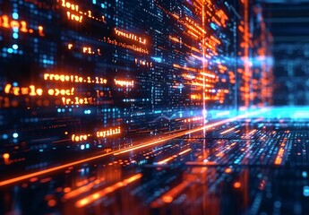 Digital Code and Abstract Technology Background