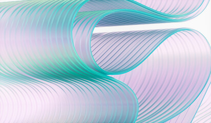 Poster - 3d rendering of abstract layered crystal glass background.