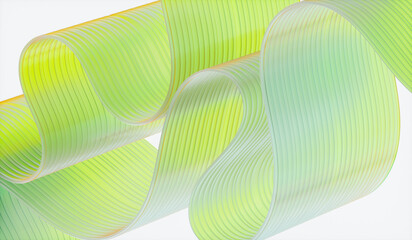 Poster - 3d rendering of abstract layered crystal glass background.