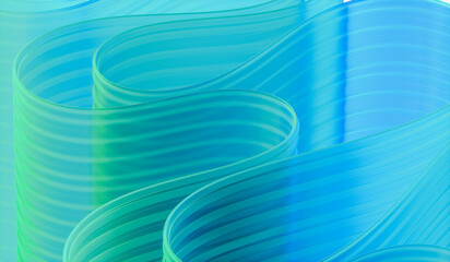 Poster - 3d rendering of abstract layered crystal glass background.