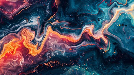 Wall Mural - Vivid Fluid Marble Background 