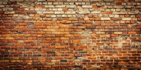 Poster - Weathered brick wall with aged, worn appearance , ancient, texture, grunge, vintage, architecture, background, old, rough