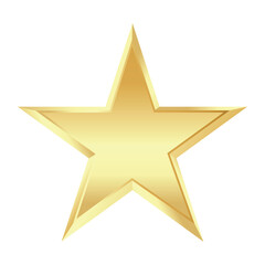 Vector golden star. Gold star