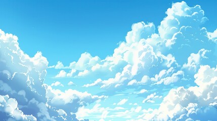 Wall Mural - sky background with cloudy clouds. Generative ai