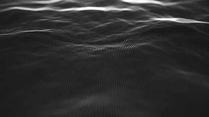 Wall Mural - abstract minimal mesh waving background/ animation of an abstract fractal background with mesh surfa