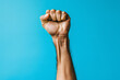 © Evan - Empowerment: Raised Fist with Blue Background