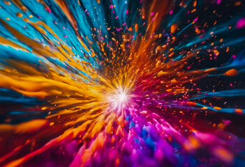 Abstract background with colorful liquid explosion