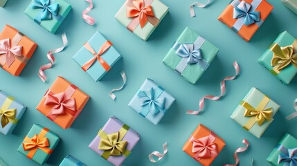 Canvas Print - The colorful gift boxes