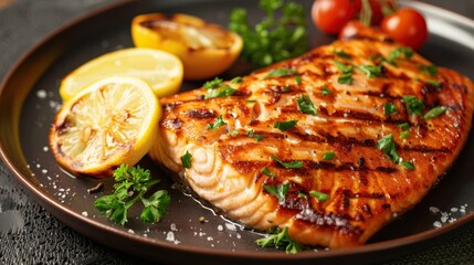 Sticker - The grilled salmon fillet