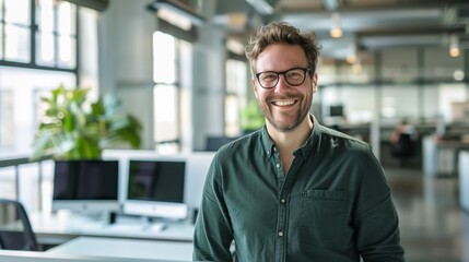 Wall Mural - The smiling office man