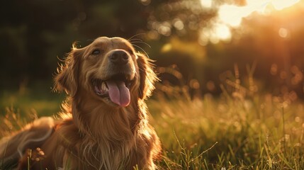 Poster - The Golden Retriever in Sunlight