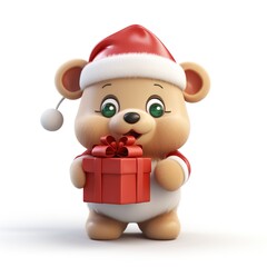 Sticker - santa claus with gifts