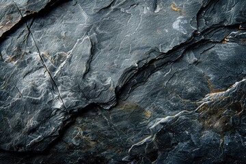 Wall Mural - Panorama of Dark grey black slate background or texture. Black granite slabs background