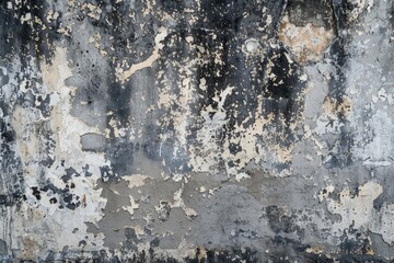 Wall Mural - Texture of old gray concrete wall background.