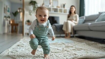 Sticker - The baby in green overalls