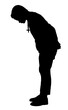 © Snap2Art - Full length side profile portrait silhouette of teenage girl looking down PNG