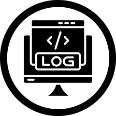 Poster - Logs Glyph Black Icon