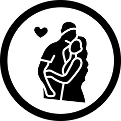 Poster - Hug Glyph Black Icon