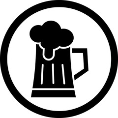 Poster - Beer Glyph Black Icon