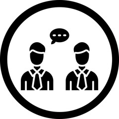 Sticker - Conversation Glyph Black Icon