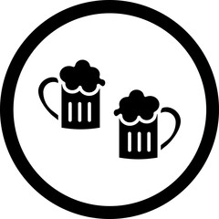 Poster - Beer Glyph Black Icon