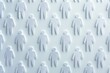 © Natalia - Pattern of white paper cutout people evenly spaced on a white background, creating a subtle shadow effect.