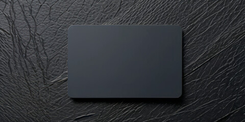 template black textured business card signboard on a black textured background