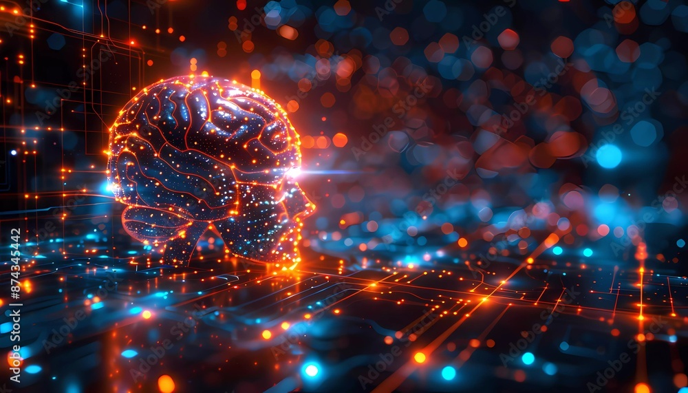 AI and Machine Learning, Backgrounds symbolizing artificial ...