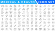 © Muhammad A. grapix - Medecine and Health flat icons. Collection health care medical sign icons