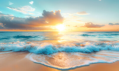 Canvas Print - sunset on the beach