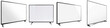 © BrilliantPixels - Set of 4 Blank TV Screens Mockups, Different Angles, Isolated on White Background, PNG File