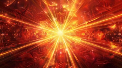 Poster - Fractal background with radiant rays