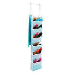 Wall Mural - An overthedoor organizer with clear plastic pockets ideal for holding shoes scarves and other small items..