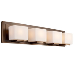 Sticker - With its clean lines and contemporary design this object adds a touch of elegance to any space. The vanity light features a rectangular frame in brushed bronze finish with four.