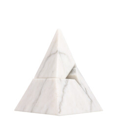 Wall Mural - A pyramidshaped diffuser made of white marble with a small opening at the top and a circular base. The natural ing of the marble gives it a unique appearance..