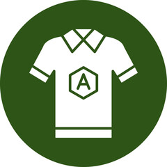 Poster - Shirt Glyph Green Circle Icon