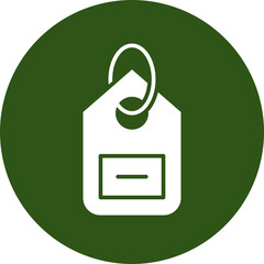 Poster - Tag Glyph Green Circle Icon