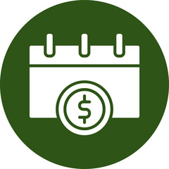 Poster - Payment Glyph Green Circle Icon