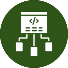 Poster - Framework Glyph Green Circle Icon