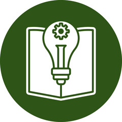 Poster - Knowledge Glyph Green Circle Icon